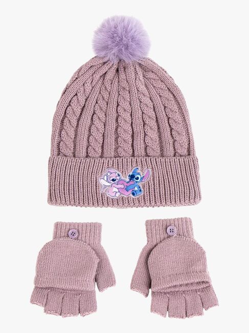Disney Lilo & Stitch Mütze und Handschuhe, Rosa