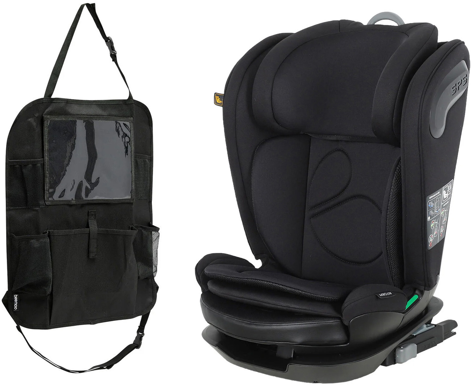 Beemoo Reform ISOFIX Kindersitz inkl. Smart Organizer, Black Stone