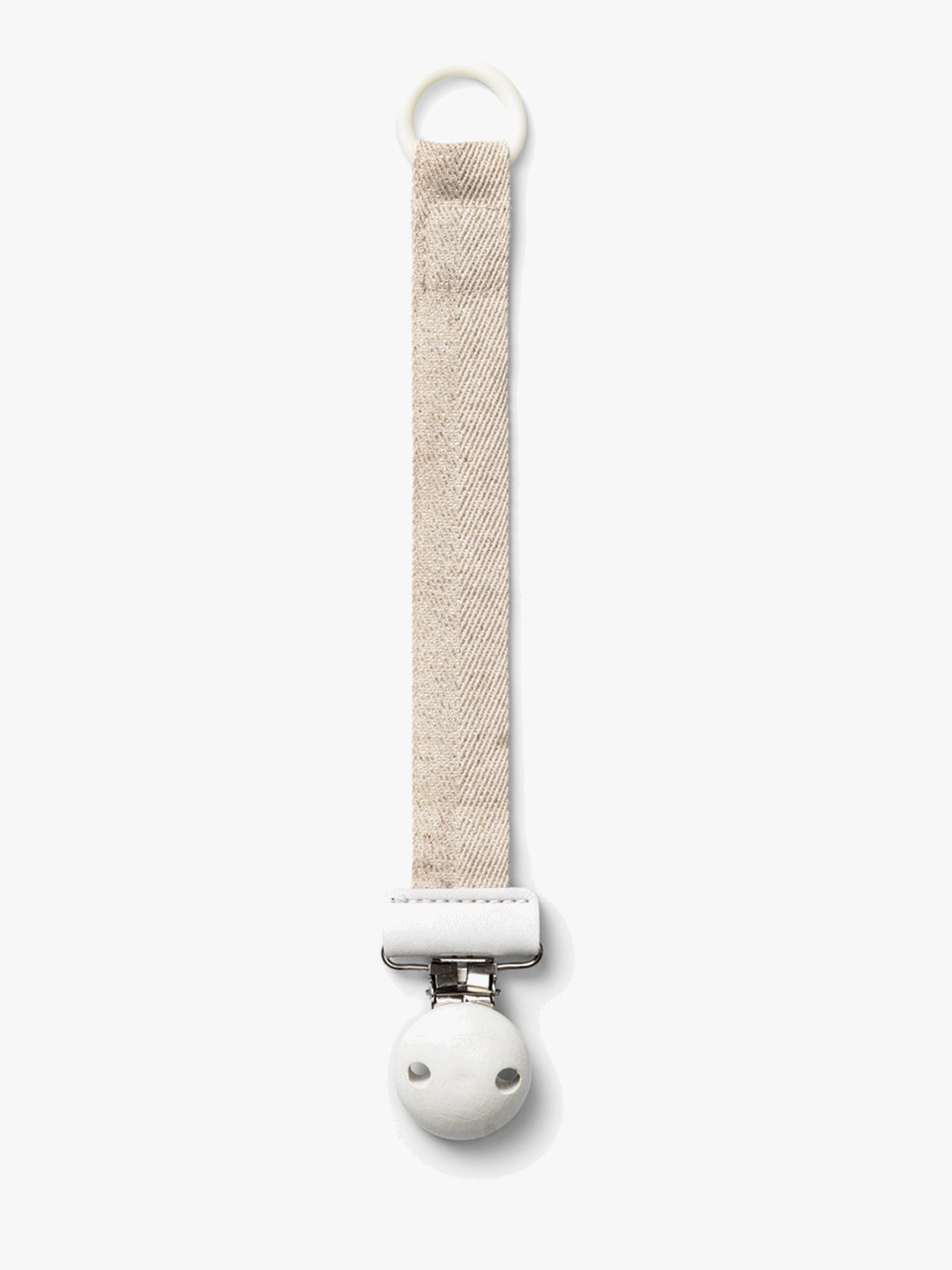 Elodie Schnullerkette Holz, Silver Sheen