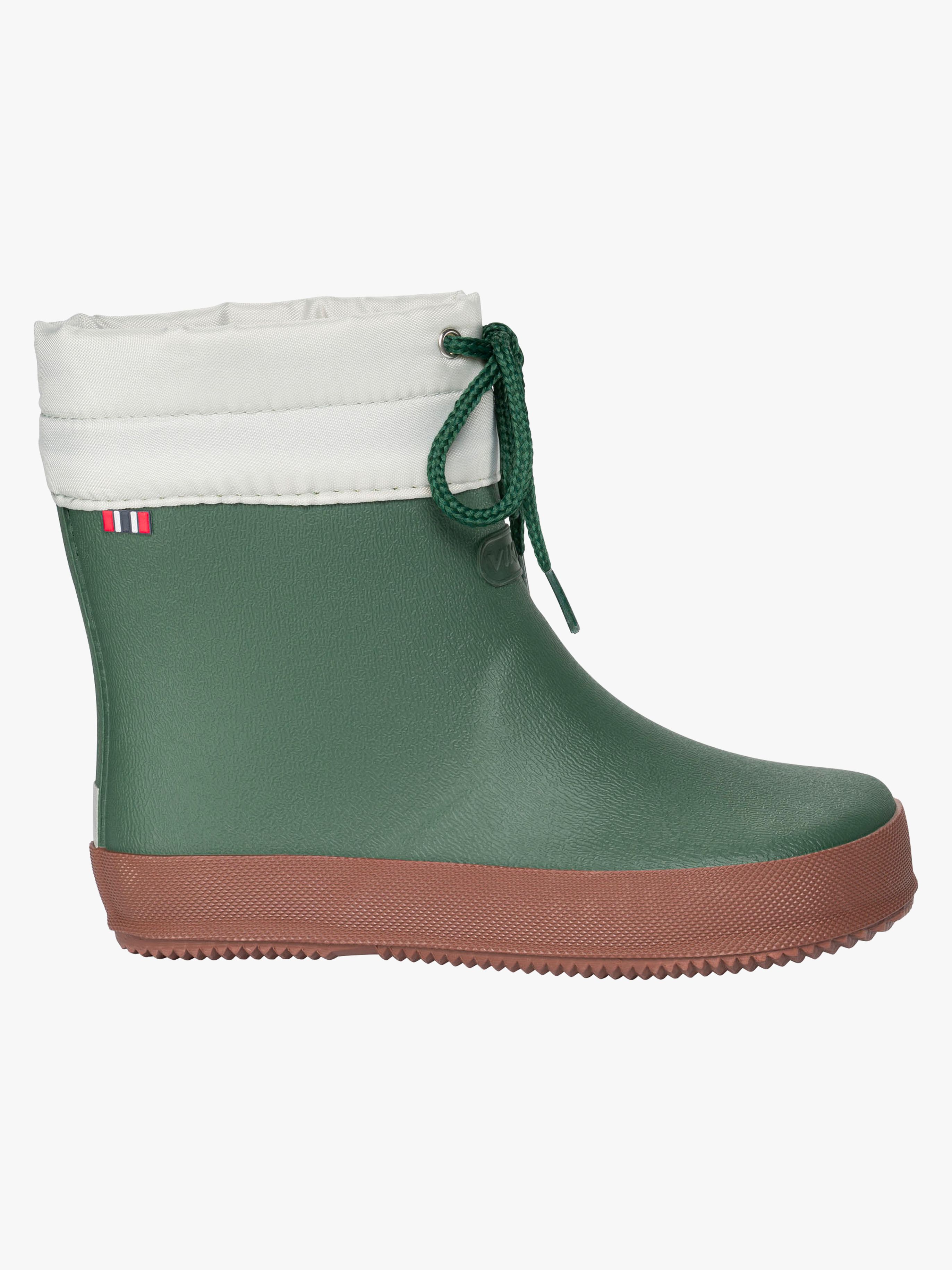 Viking Alv Barefoot Gummistiefel, Dark Green, 28, Kindergummistiefel, Kinderstiefel, Gummistiefel kinder, Kids