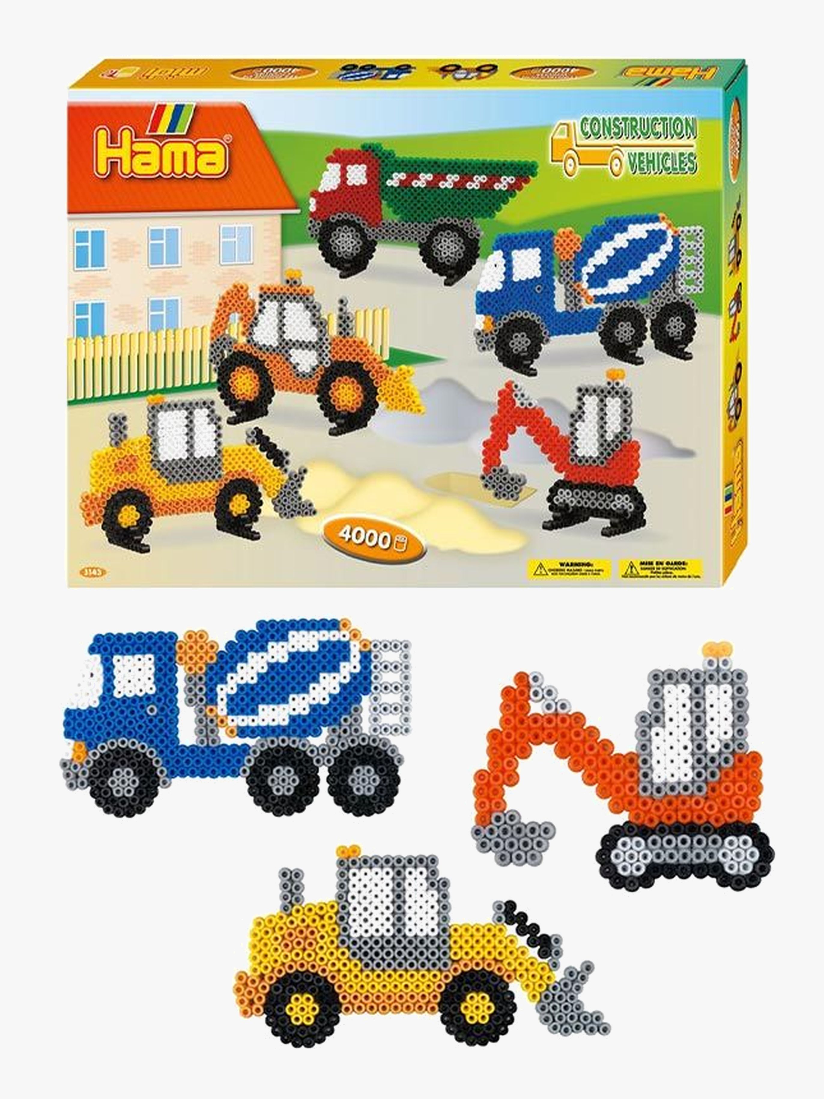 Hama Midi Geschenkbox Arbeitsfahrzeuge 4000 Stück