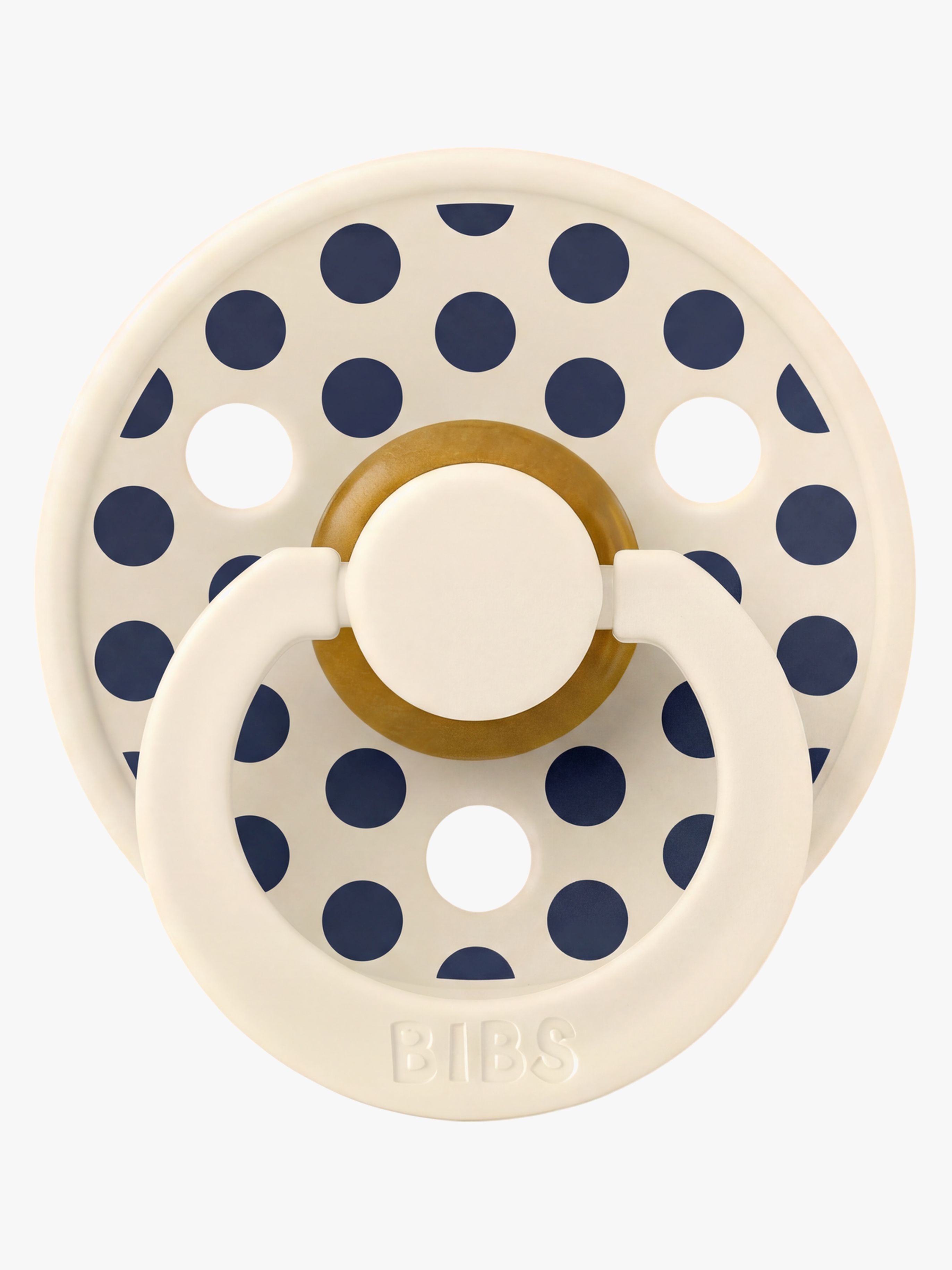 Studio Colour Schnuller Polka Medium Latex Gr. 1, Ivory / Deep Space
