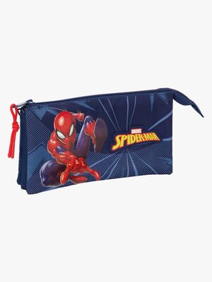 Marvel Spider-Man Dreifach-Federmäppchen, Blau