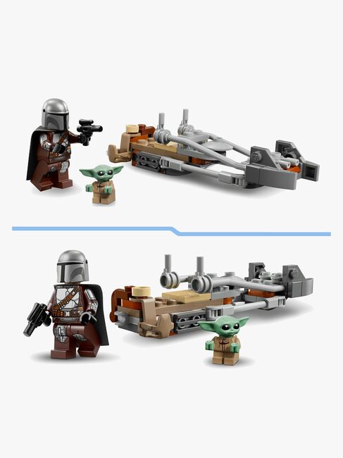 LEGO Star Wars 75436 Der Mandalorianer und Grogu auf ihrem Speeder Bike
