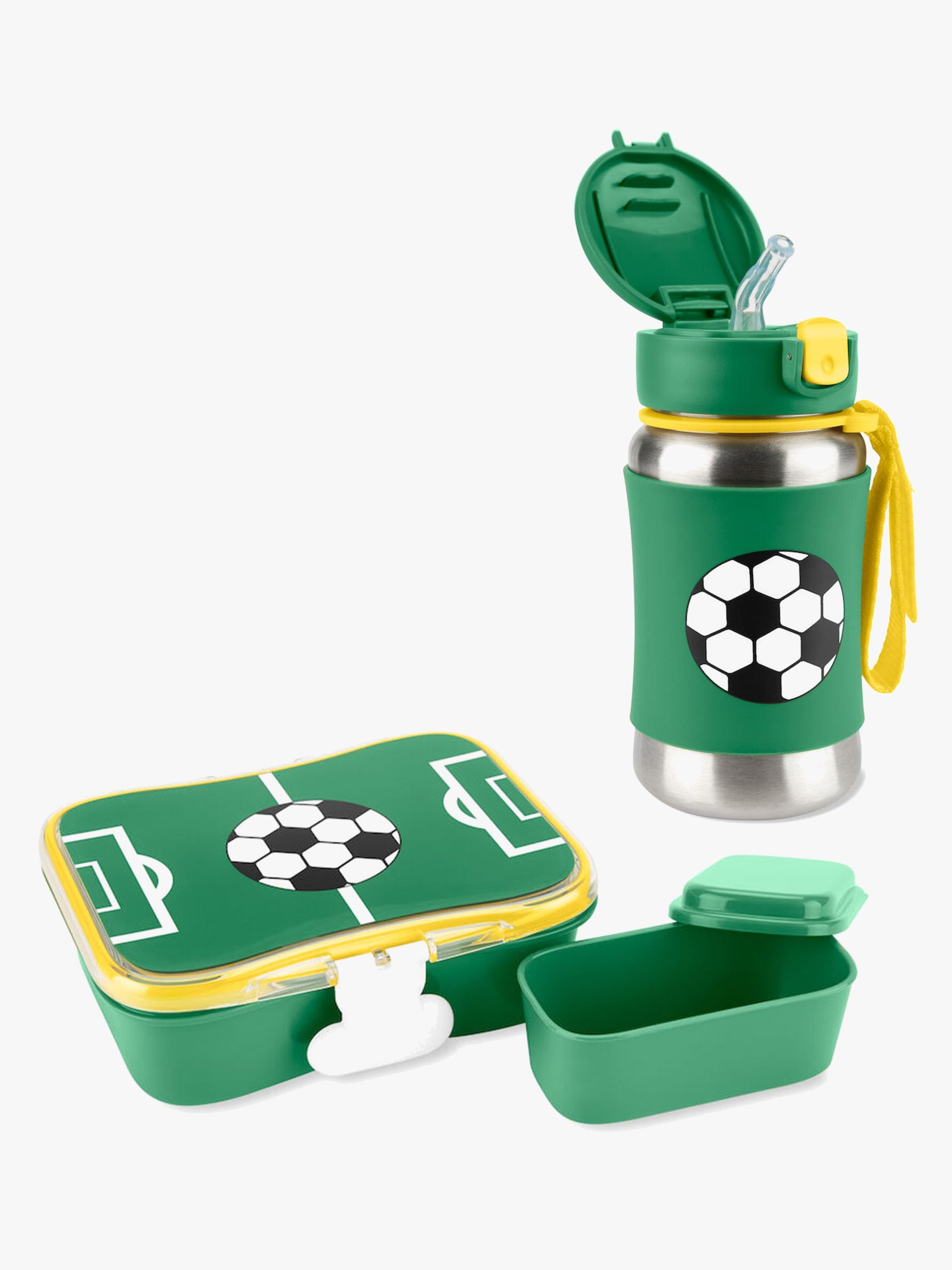 Skip Hop Spark Style Brotdose und Flasche, Fußball Grün