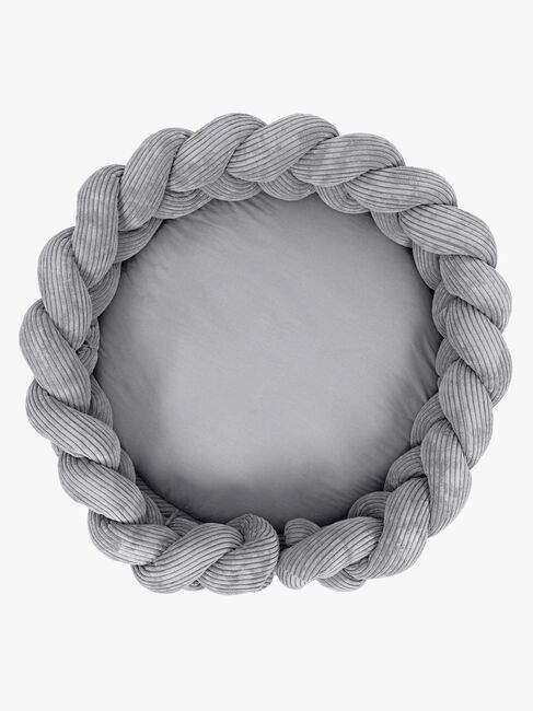 MeowBaby Aesthetic Babynest mit geflochtenem Schutz & Spielteppich, Grey