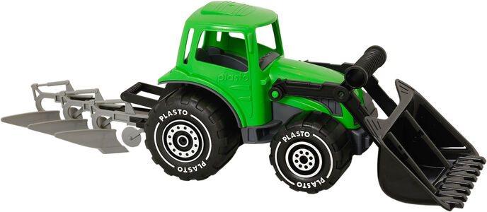 Plasto Traktor mit Pflug & Frontlader 52 cm