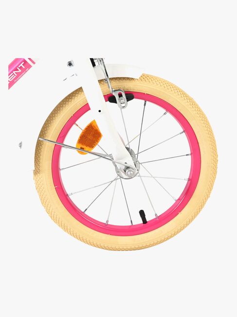 Volare Excellent Fahrrad mit Korb 14 Zoll, Weiß