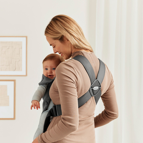 BabyBjörn Mini Babytrage 3D Jersey, Dunkelgrau