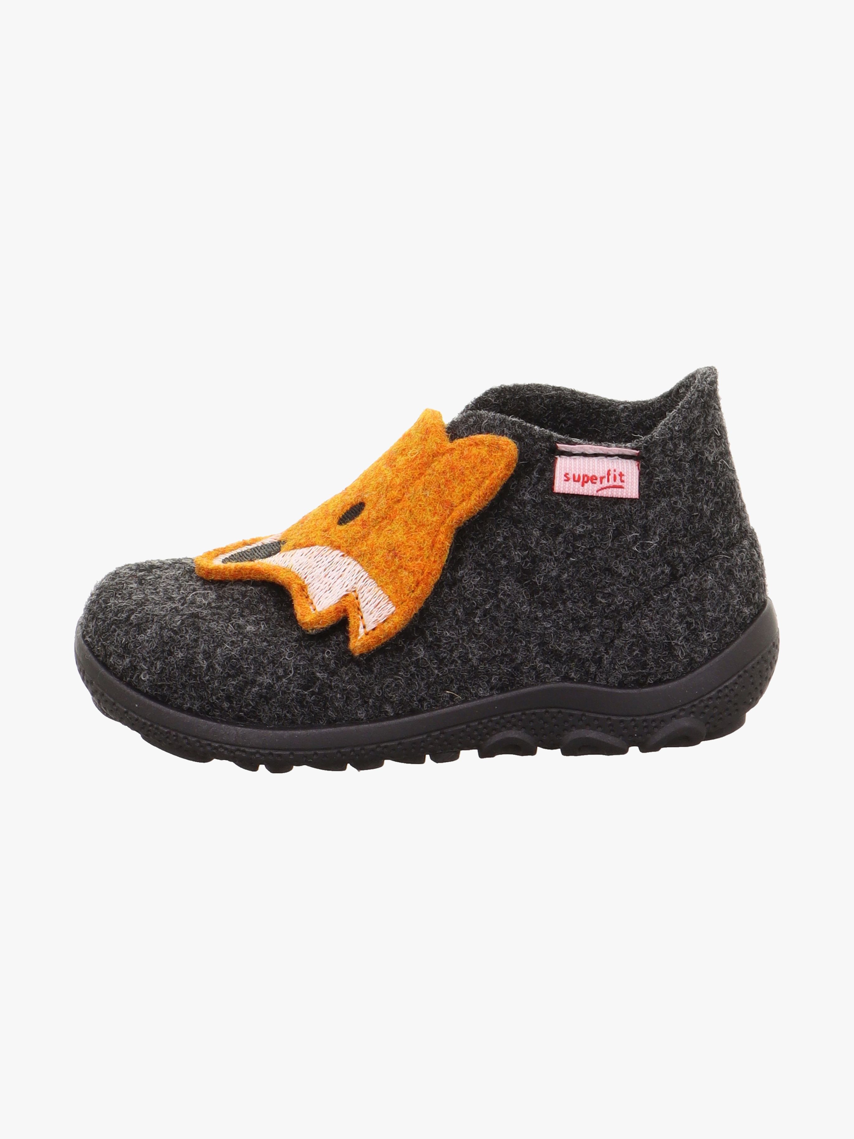 Superfit Happy Octi Hausschuhe, Grey/Orange, 22