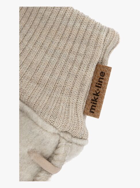 Mikk-Line Fäustlinge Merinowolle, Melange Offwhite
