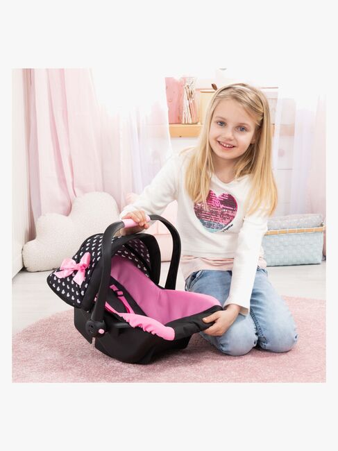 Bayer Design Kindersitz mit Verdeck, Schwarz/Rosa