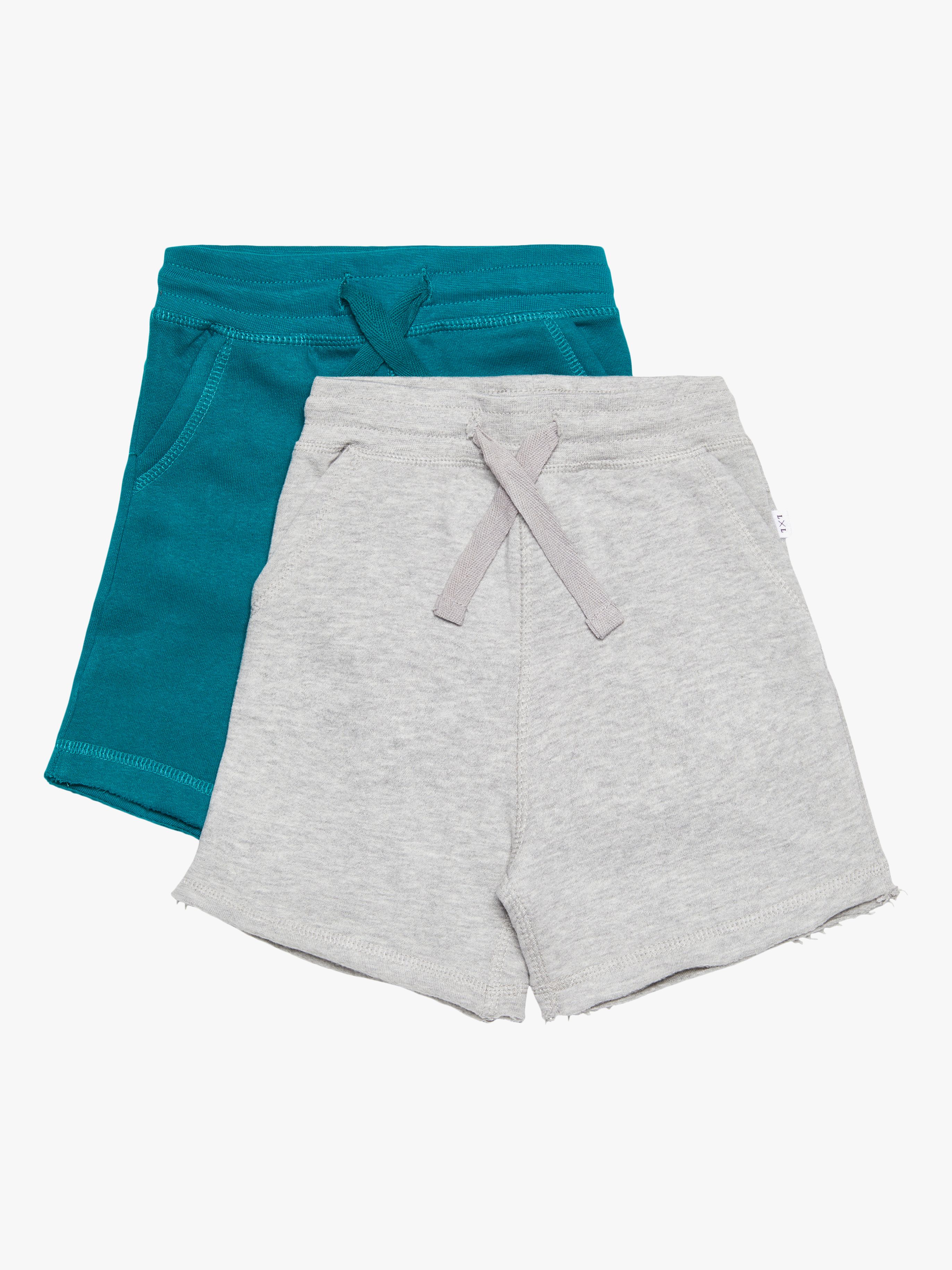 Luca &  Lola Fabriano Shorts 2er-Pack, Grey Melange/Deep Lake 122-128