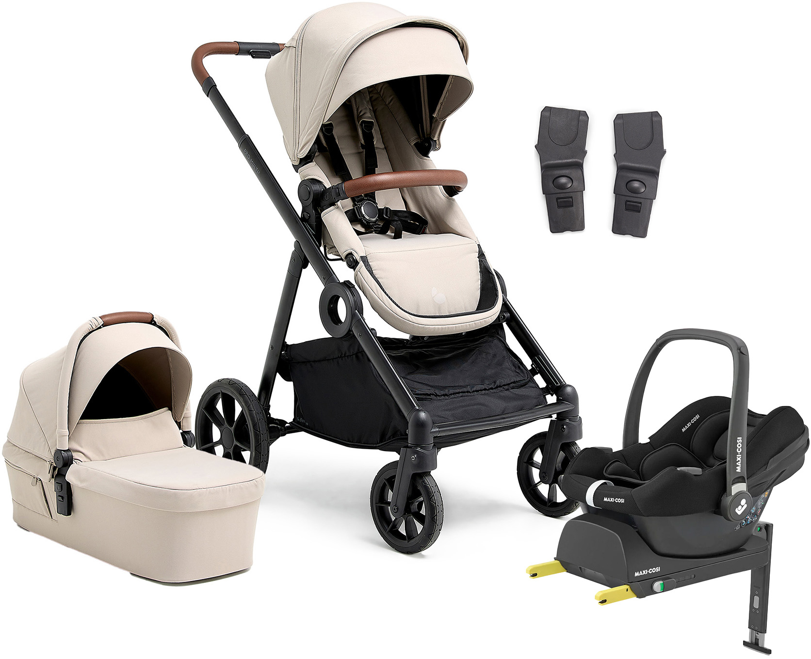 Pro Multi 2 Kombikinderwagen inkl. Maxi-Cosi CabrioFix Babyschale & Basis, Latte Beige