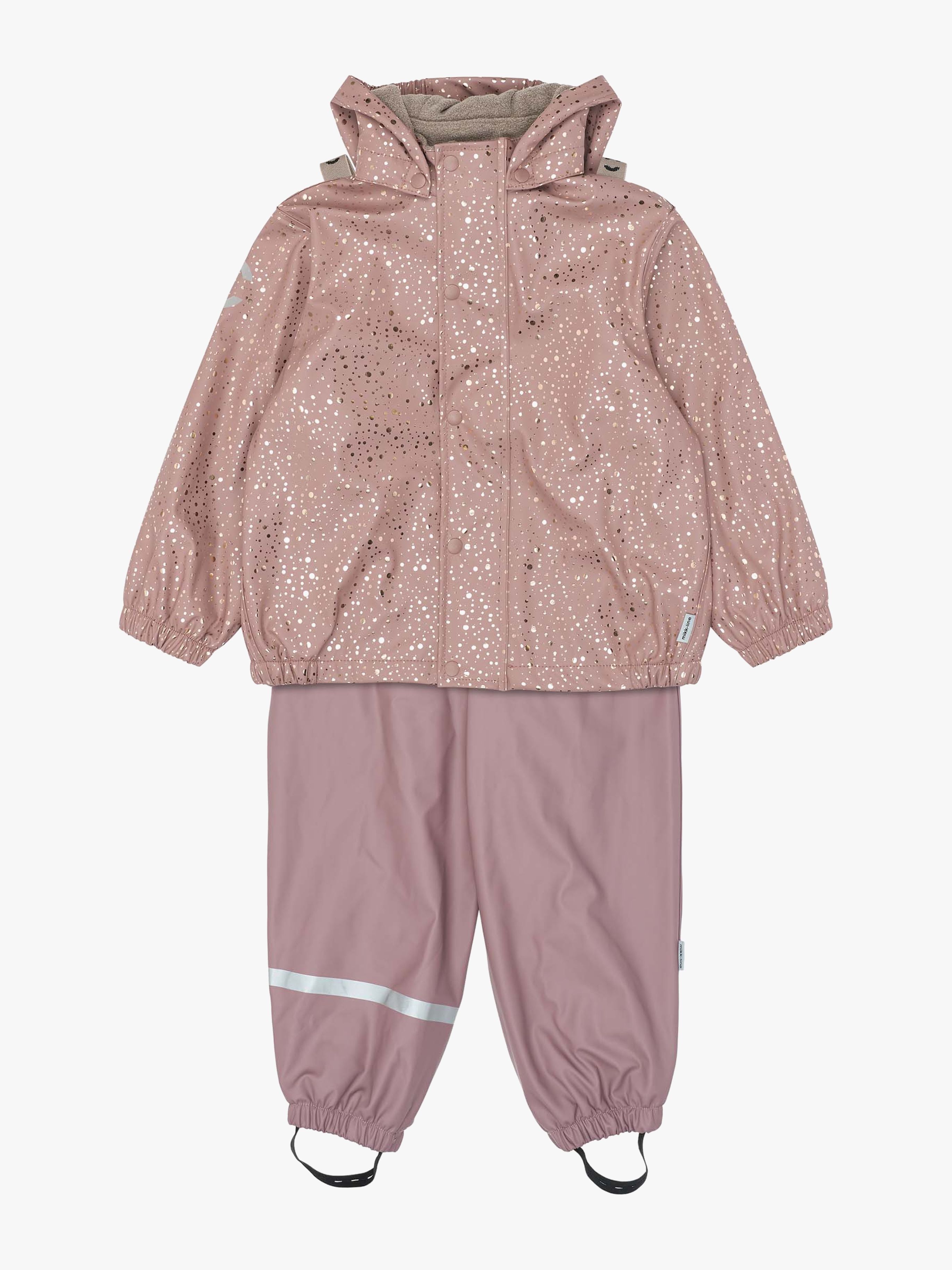 Mikk-Line Gefüttertes Regenset Mit Hosenträgern, Foil Dot, 116