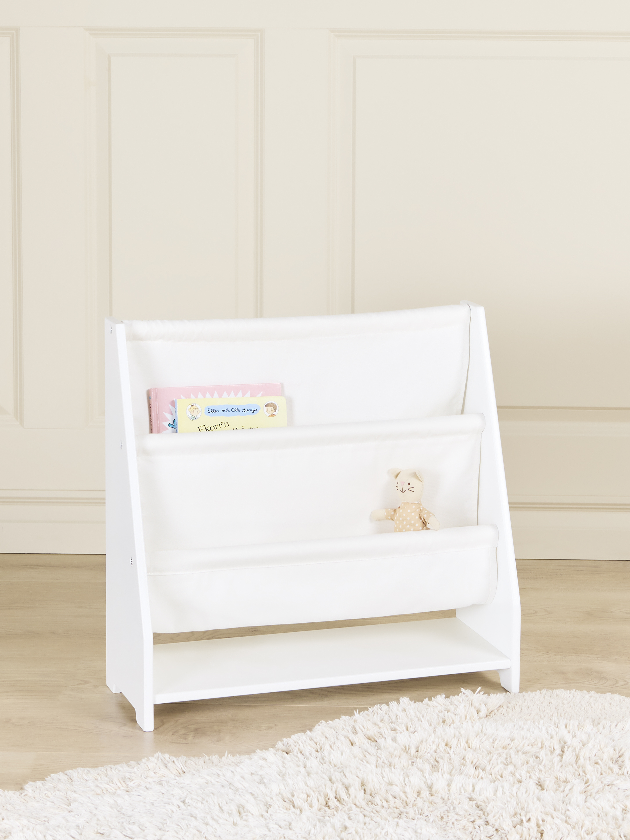 Alice &  Fox Canvas  Mini Bücherregal, Weiß, Bücherregal kinderzimmer, Kinder, Kids
