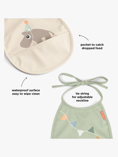 Done By Deer Celebration Tiny Pocket Lätzchen 2er-Pack, Sand