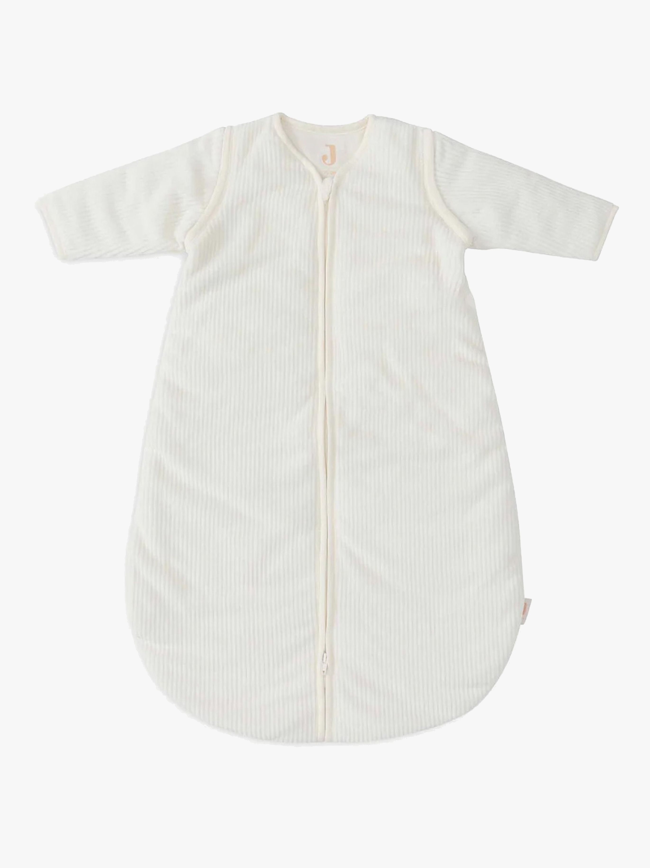 Jollein Schlafsack mit abnehmbaren Ärmeln Rund 70 cm, Rib Ivory