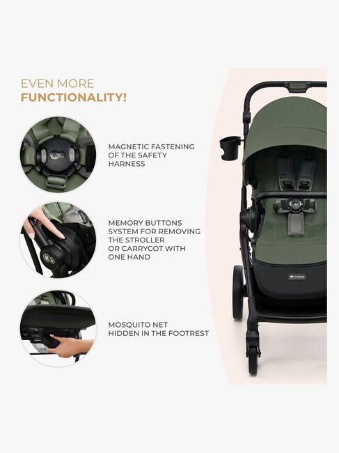 Kinderkraft YOXI 2-in-1-Kombikinderwagen, Mystic Green