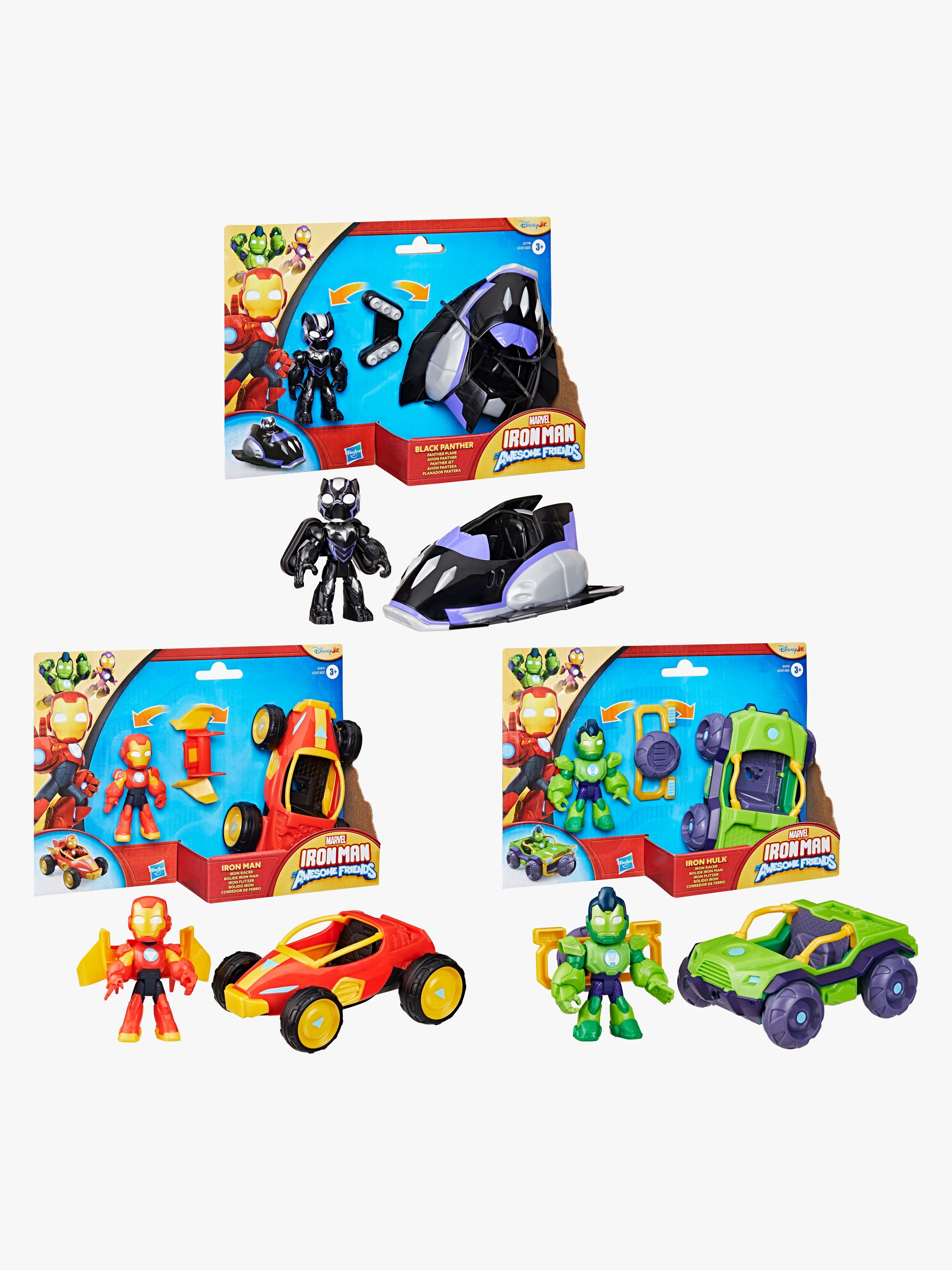 Figur mit Fahrzeugen 3er-Pack