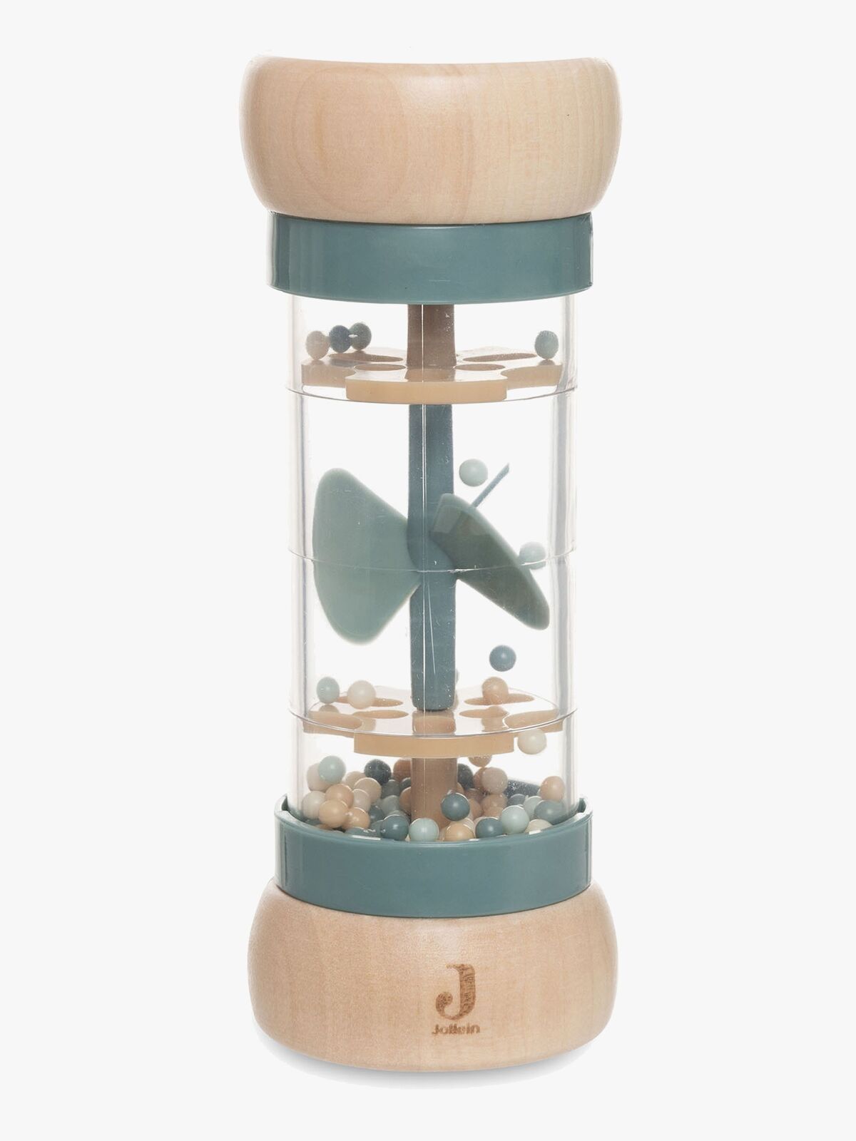 Jollein Rain Rattle On The Go Rassel Aus Holz, Blau
