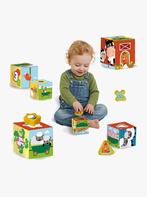 SES Creative Stapelklötze Bauernhoftiere 2-in-1