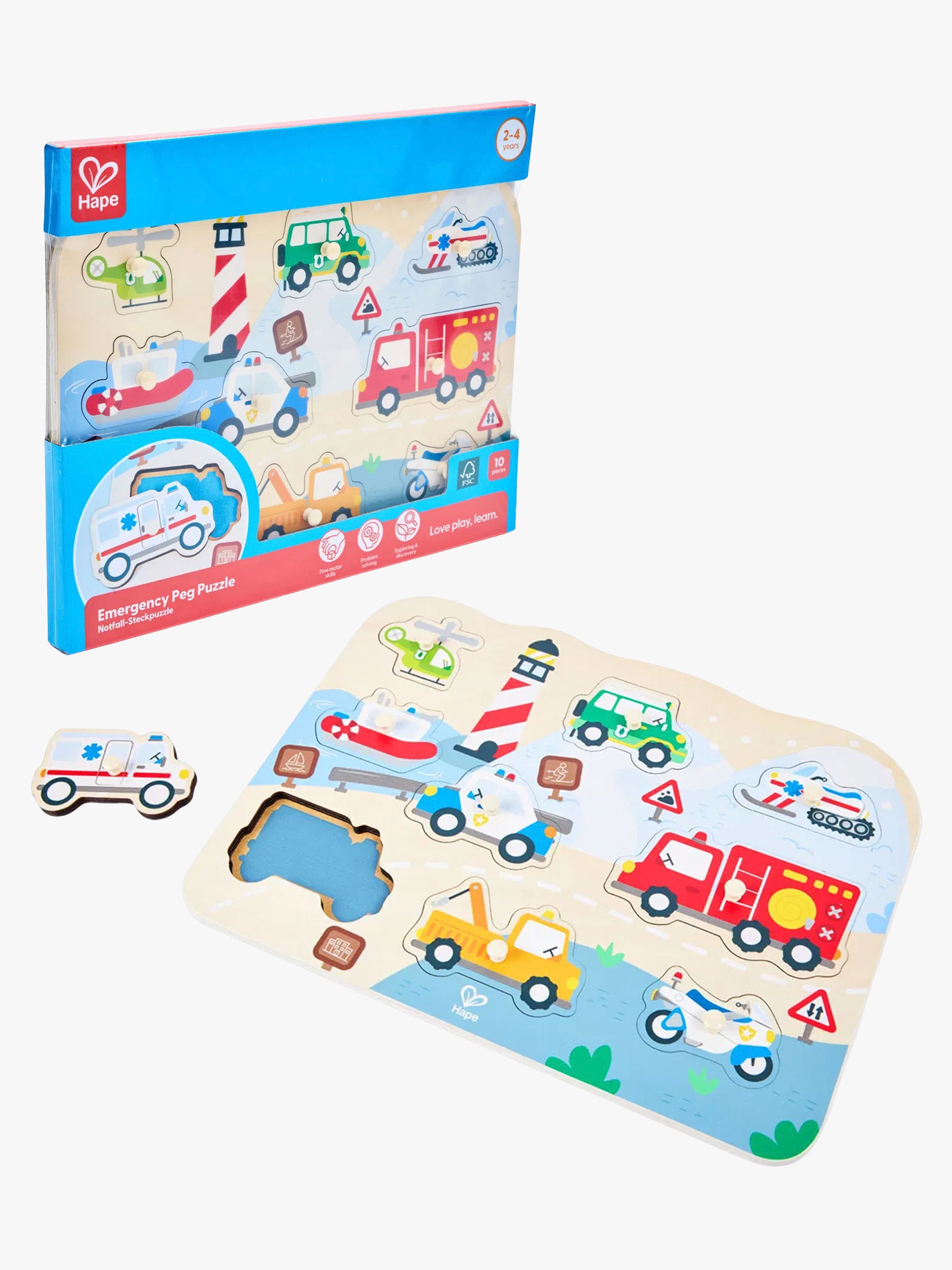 Knopfpuzzle Einsatzfahrzeuge 10 Teile