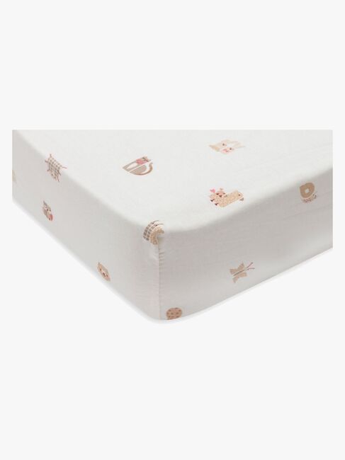 Jollein Spannbettlaken 60x120, Animal Friends