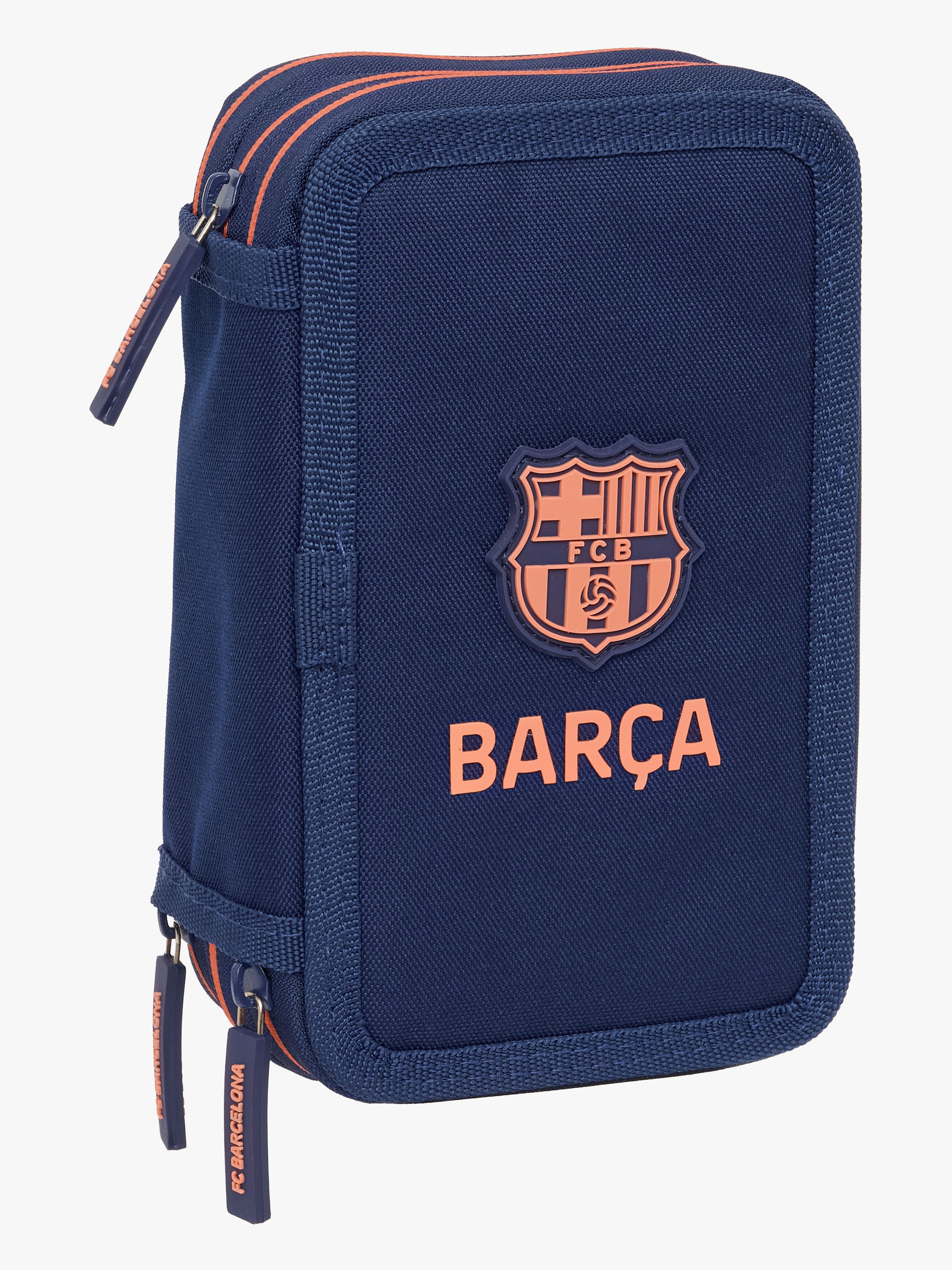 FC Barcelona Gefülltes Dreifach-Federmäppchen 37 Teile, 2ª Equipment