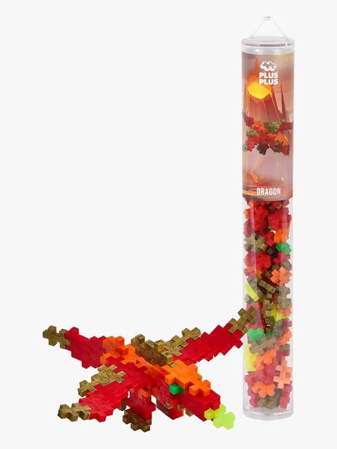 Plus-Plus Bausatz mit Bodenplatte & Röhre Coole Figuren 4x100 Teile