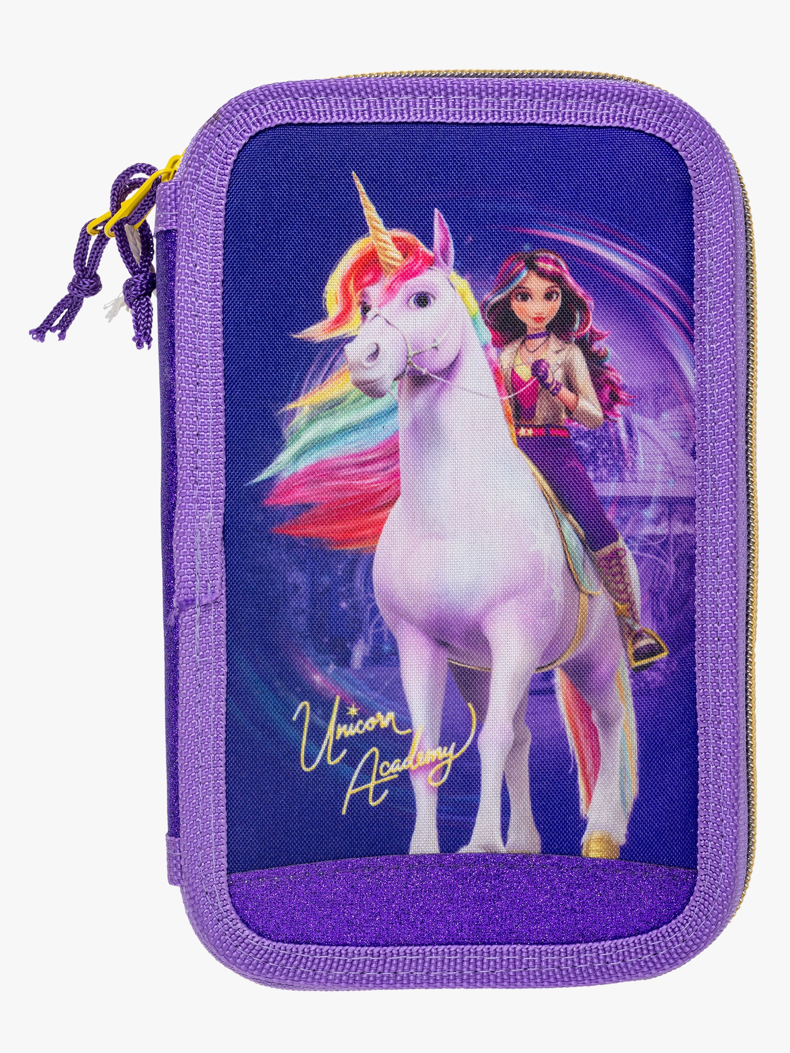 Unicorn Academy Doppel-Federmäppchen, Lila