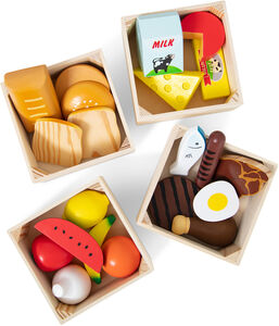 Melissa & Doug Küchenspielzeug Lebensmittelgruppen Mit 4 Boxen