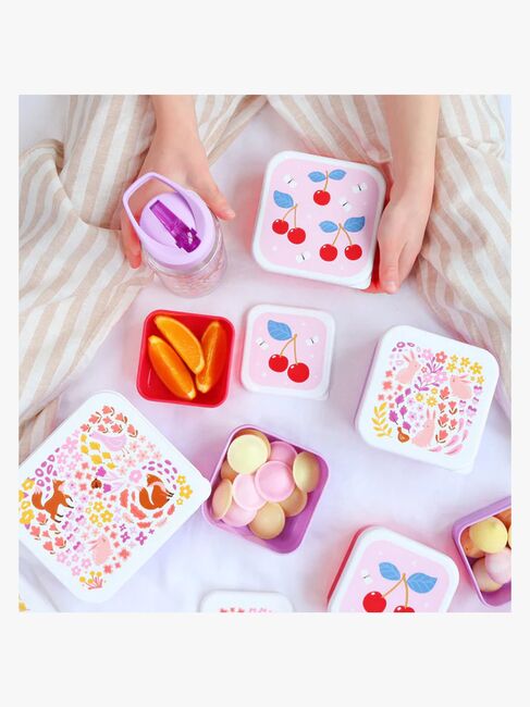 A Little Lovely Company Lunchbox-Set, Kirschen