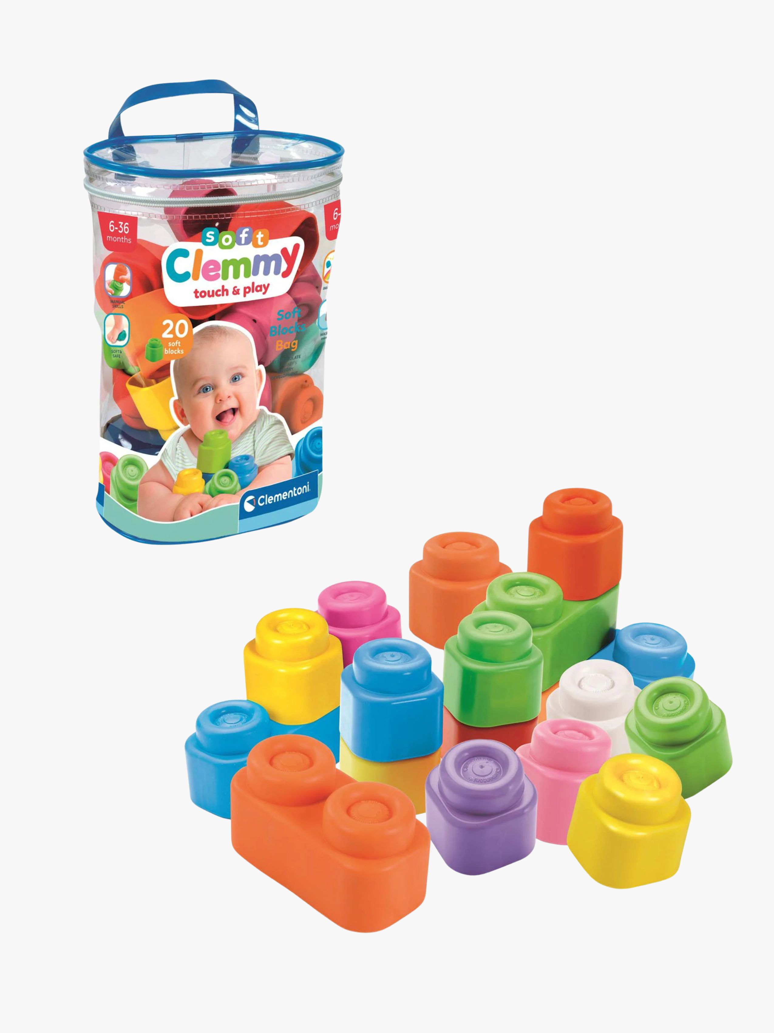 Soft Clemmy Bauklötze 20 Teile, Babyspielzeug