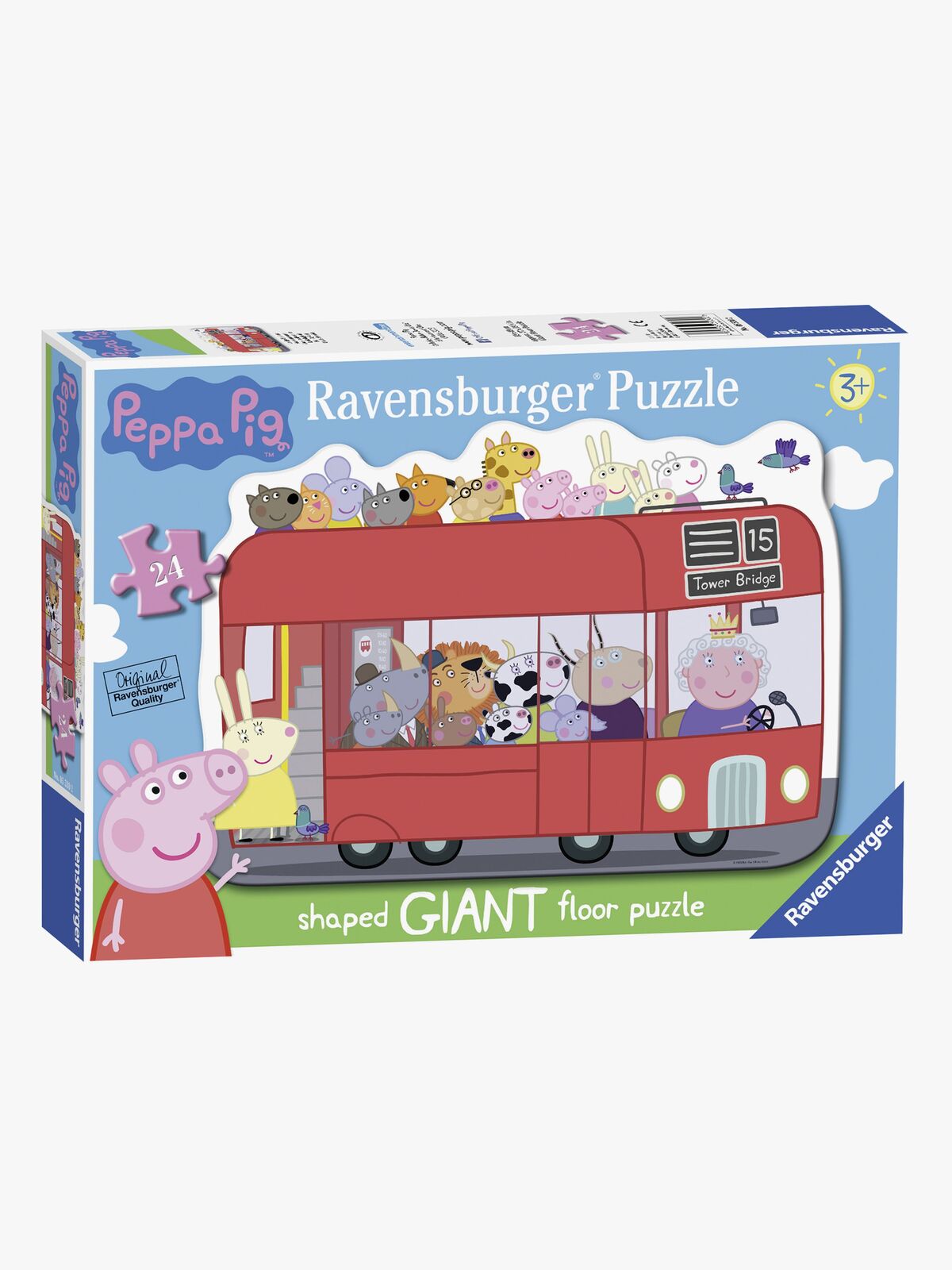 Ravensburger Bodenpuzzle Peppa Wutz Bus, 24 Teile