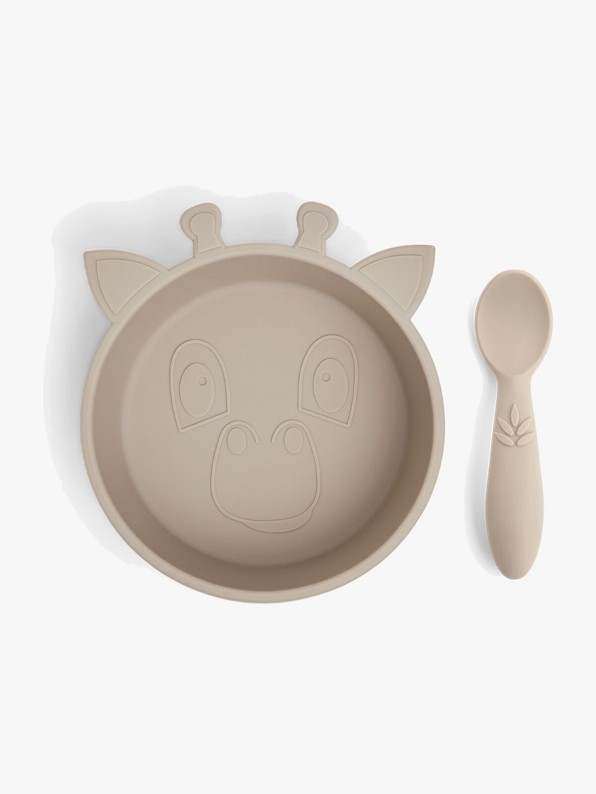 nuuroo Elia Giraffe Tellerset 2er-Pack Silikon, Cobblestone