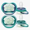 Philips Avent Ultra Air Night Schnuller 2er-Pack 6-18m, Grün/Blau