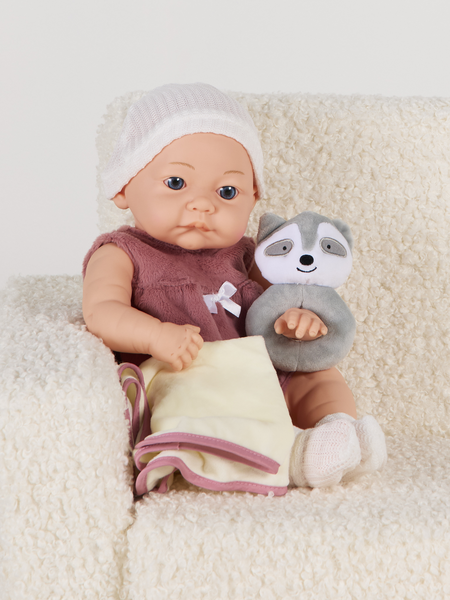 Puppe Neugeborenes Baby 40 cm, Rosa