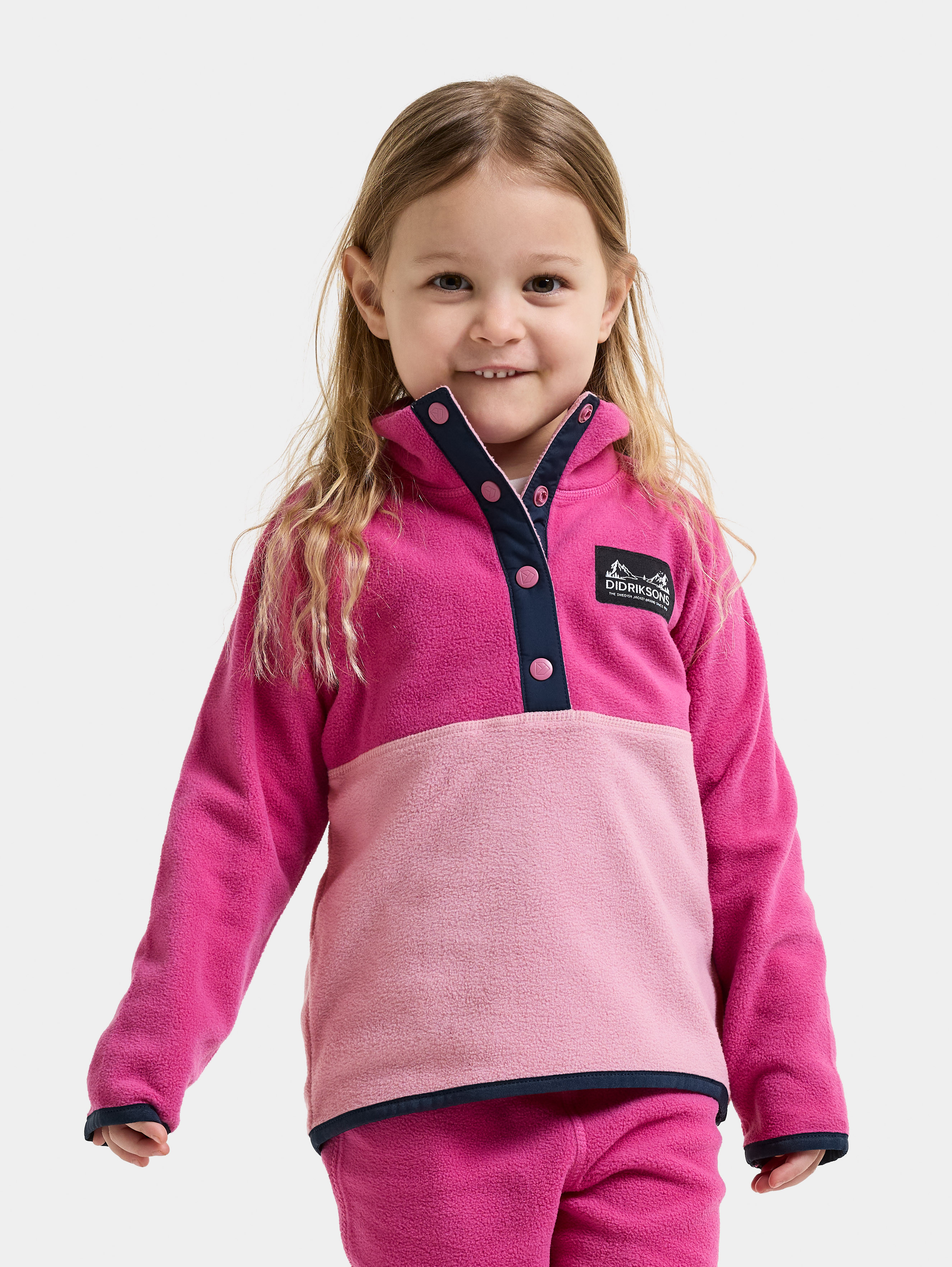 Didriksons Monte Fleece-Pullover, Cactus Pink, 120