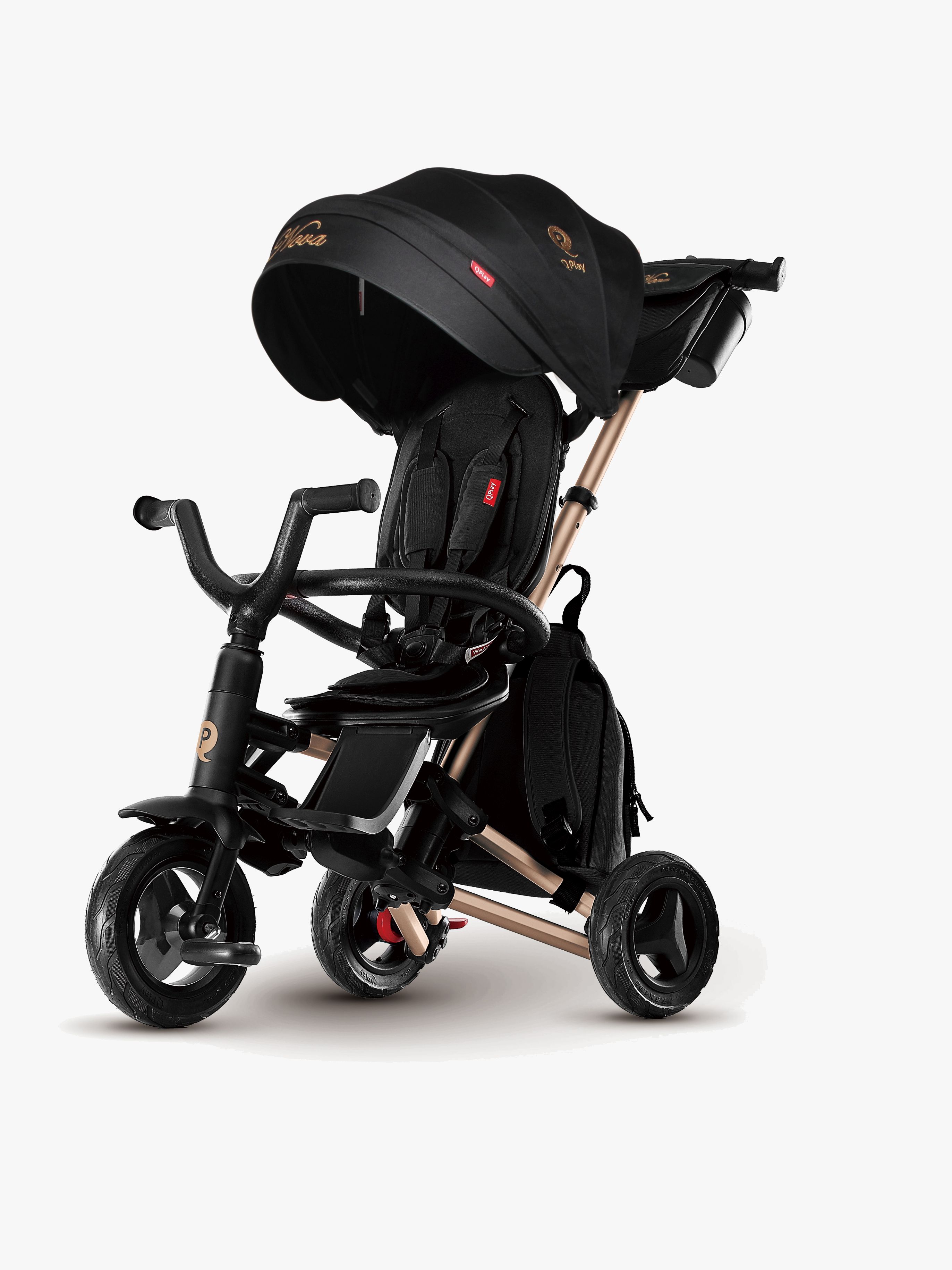 Nova Golden 6-in-1 Klapp-Dreirad, Schwarz