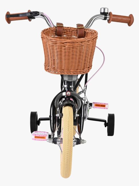 Volare Excellent Fahrrad mit Korb 12 Zoll, Schwarz