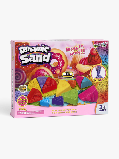 Fippla Dynamic Sand Spielset Kuchenstücke 6 Farben