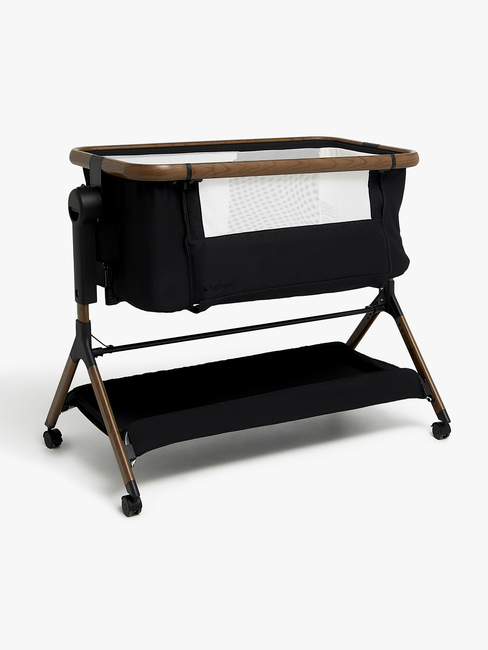 Beemoo CARE Luna Beistellbett, Black/Ebony Oak