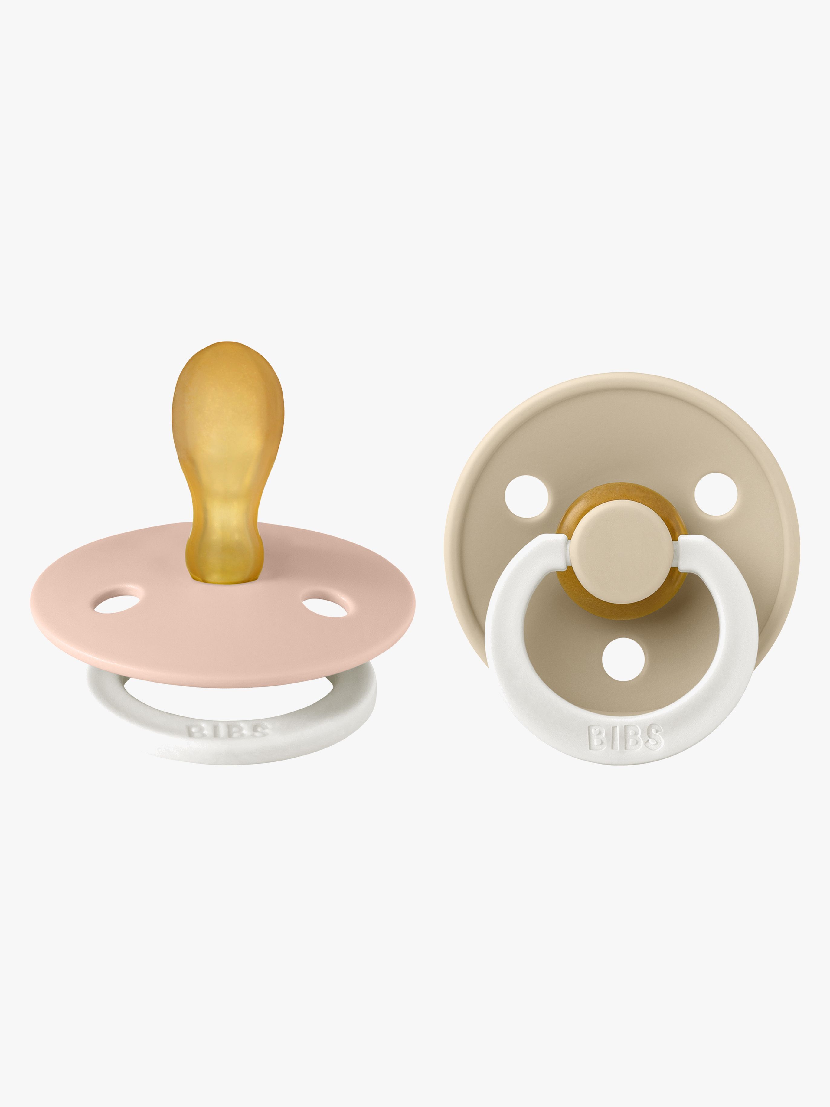 Colour Schnuller 2er-Pack Latex Größe 2 Symmetrisch, Blush Glow / Vanilla Glow
