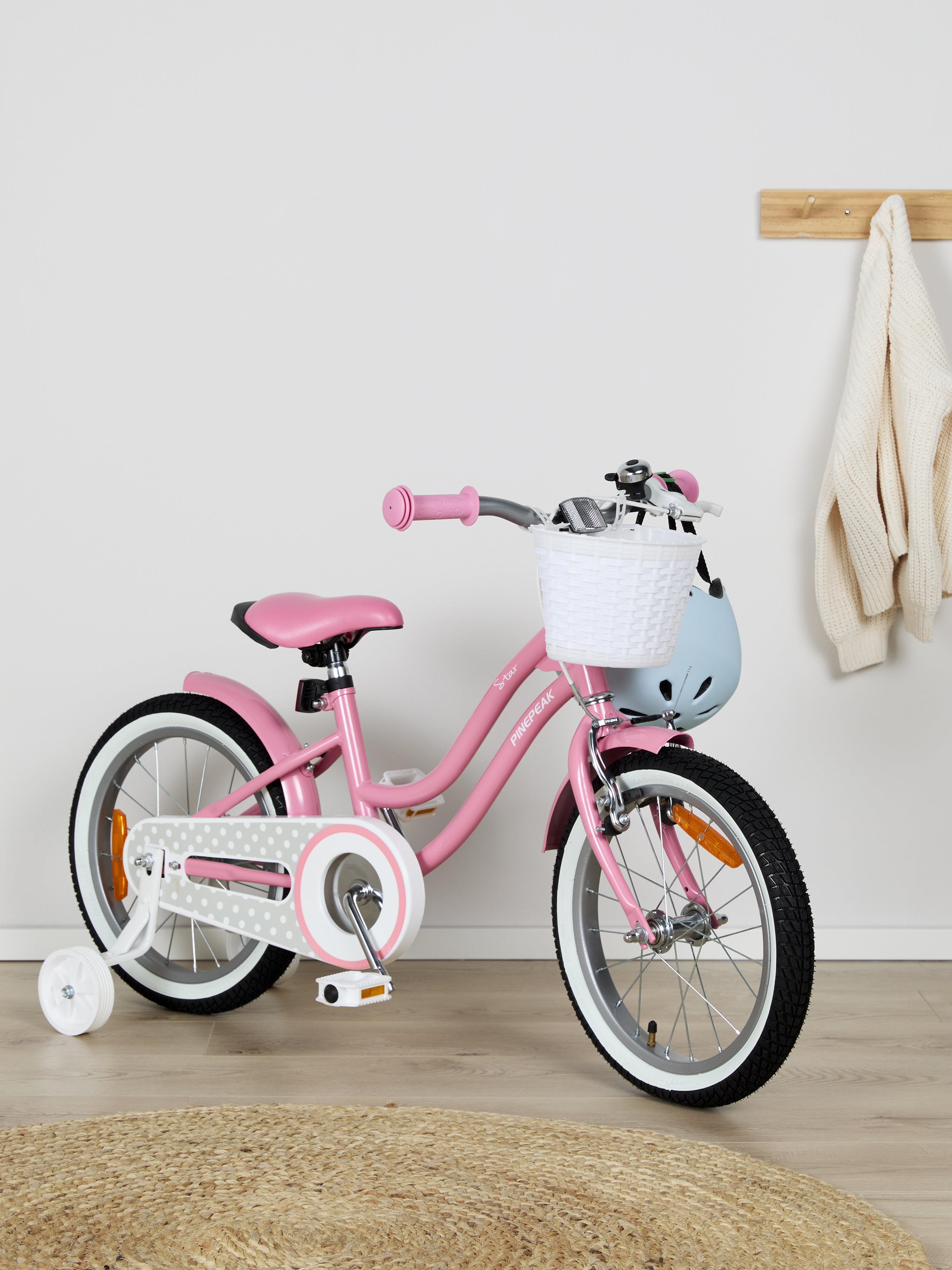 Pinepeak Kinderfahrrad 16 Zoll Tilda, Rosa