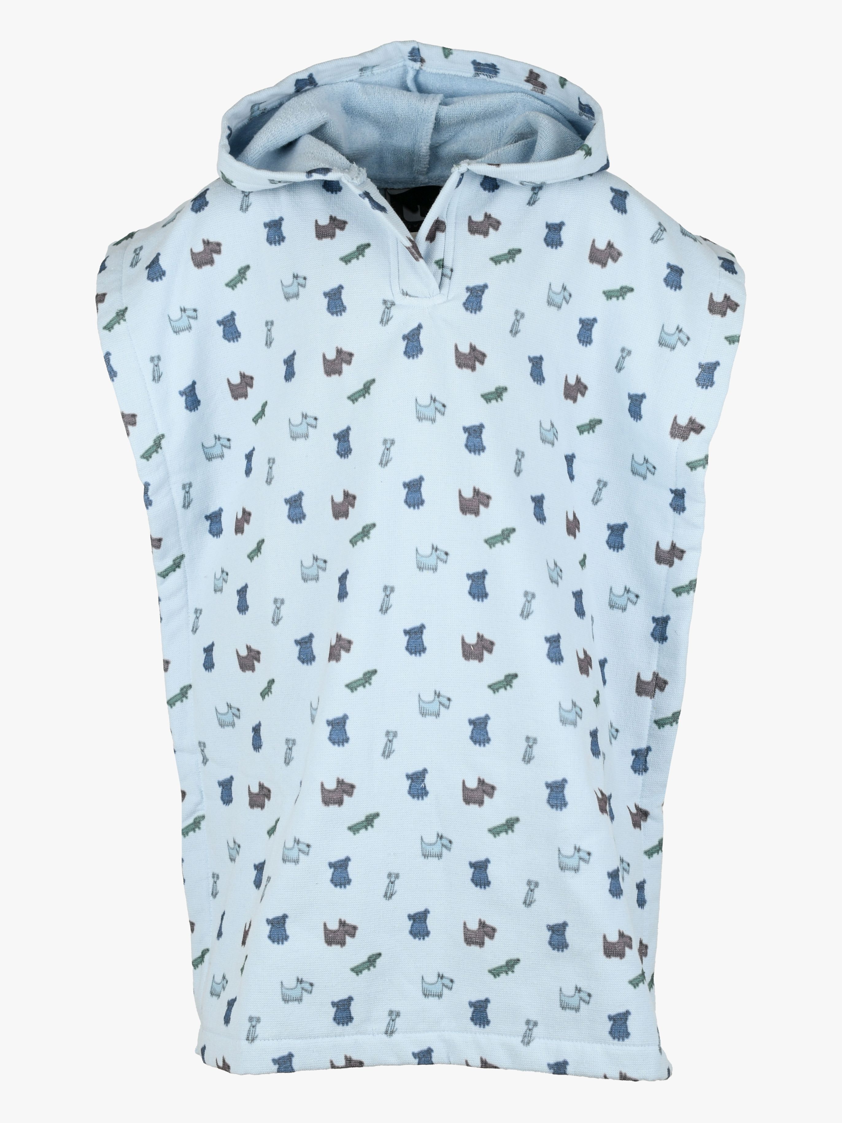 Ljusvåg Poncho Handtuch, Blue / Light Blue