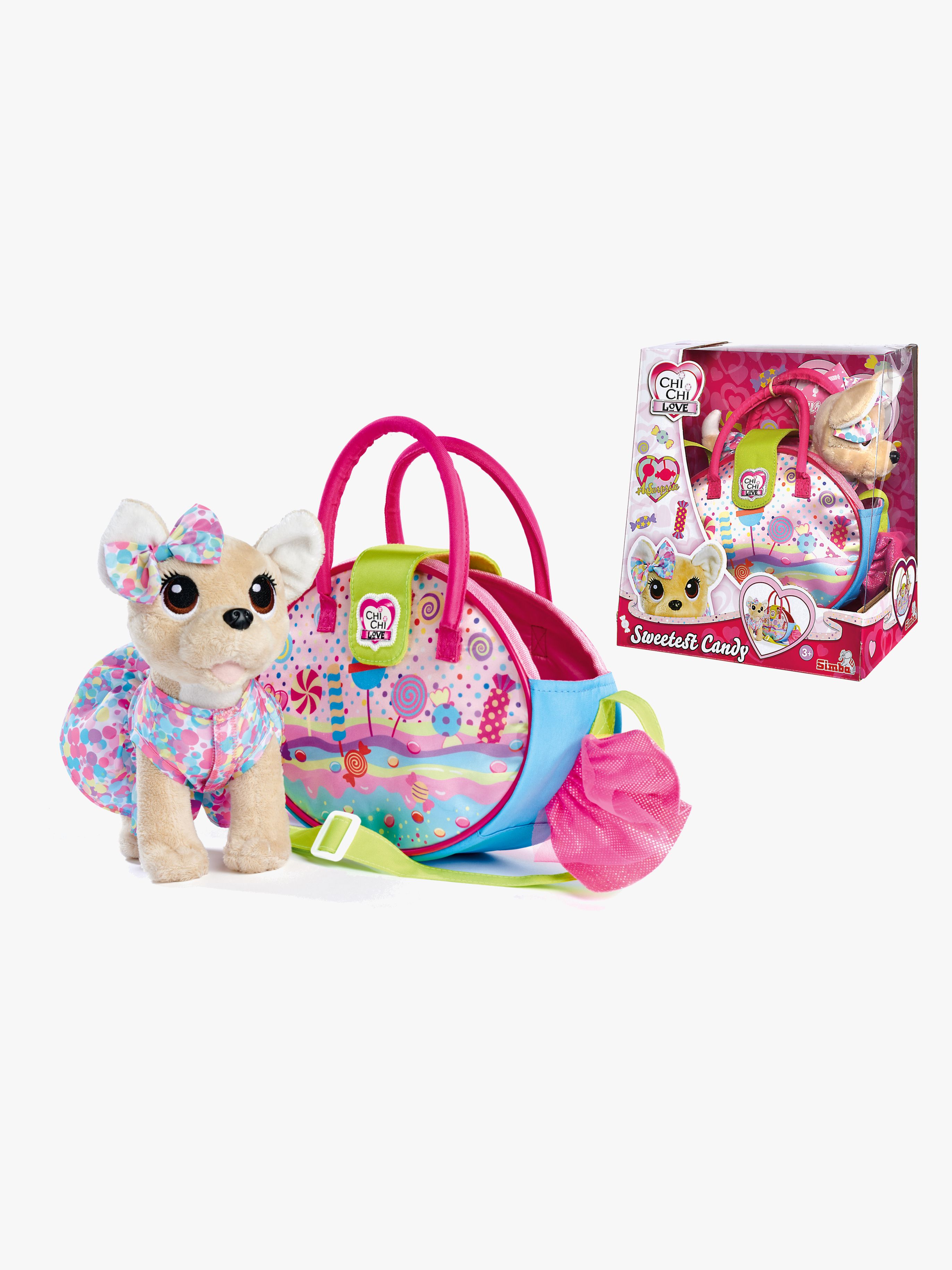 Plüschspielzeug mit Karamelltasche