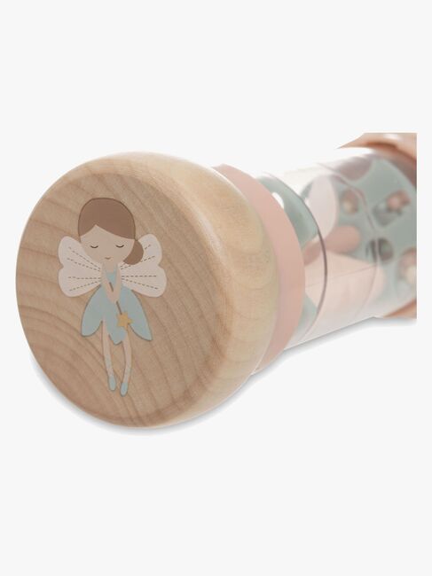 Jollein Rain Rattle Lovely Birds Rassel Aus Holz, Rosa