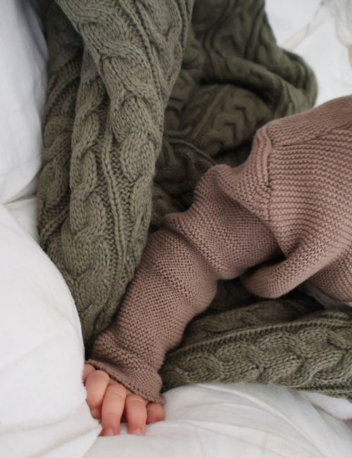 Vinter & Bloom Cuddly Decke, Dusty Olive