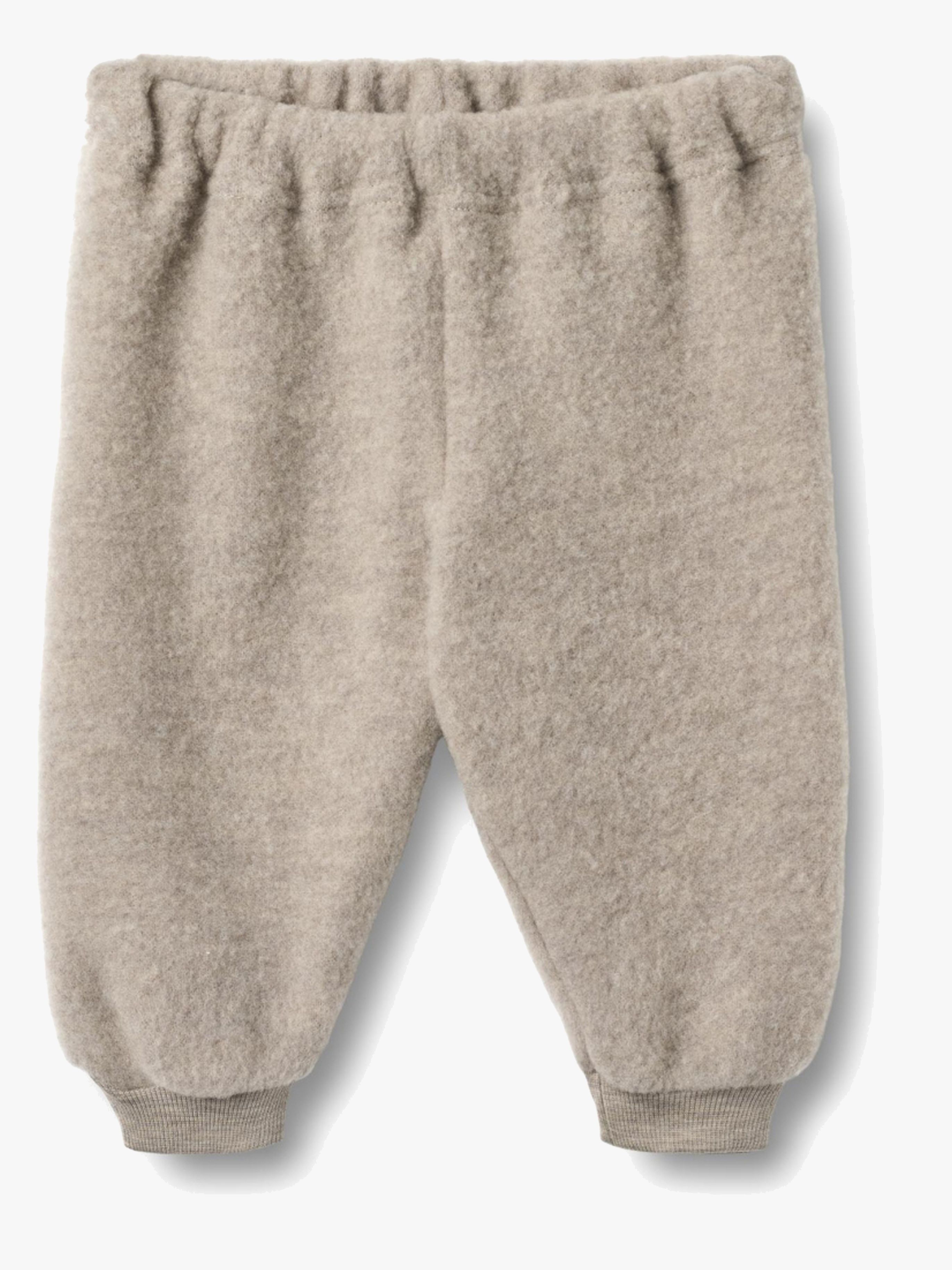 Kinnie Wollfilz-Hose Merinowolle, Khaki Melange, 74